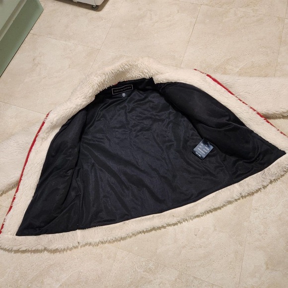 Tommy Hilfiger Womens M Medium Sherpa Fleece Deep Pile Furry Sweatshirt Jacket - Picture 13 of 16